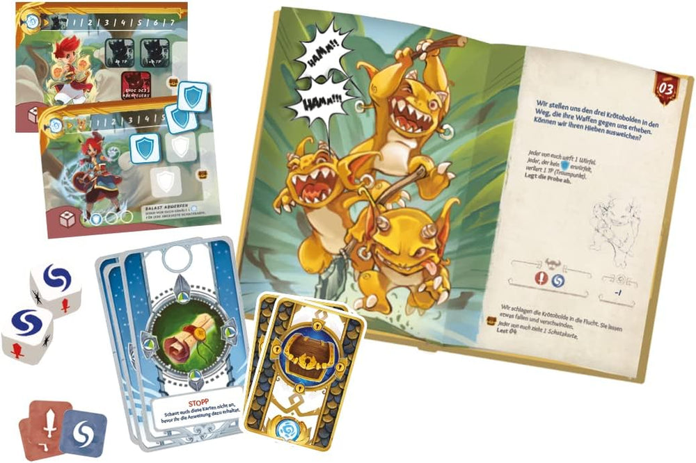 Space Cow, DreamQuest, juego para niños, historias, 2 jugadores, mayores de 6 años, 30 minutos, alemán