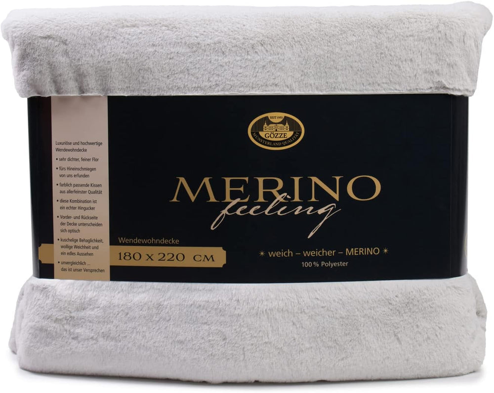 Gözze - manta cómoda, reversible, alta densidad 600 g/m², 150 x 200 cm - camas y mantas verde oscuro besuche den gözze-store plata 180 x 220 cm