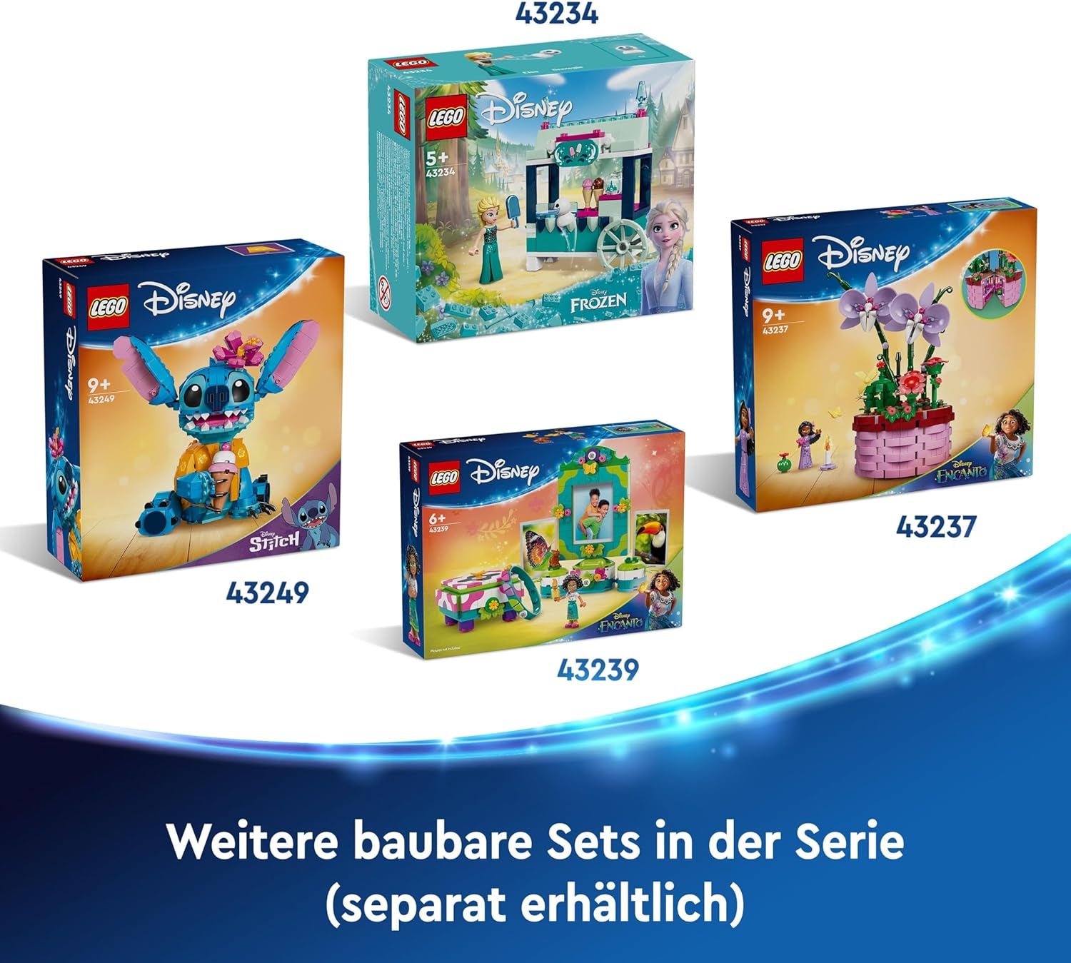 Lego | Disney Stitch Spielzeug - Figur zum Spielen und Sammeln mit Einer Eistüte und Einer decorativoen Blume - Geschenk für Mädchen, Jungen und Lilo & Stitch Filmfans ab 9 Jahren - 43249
