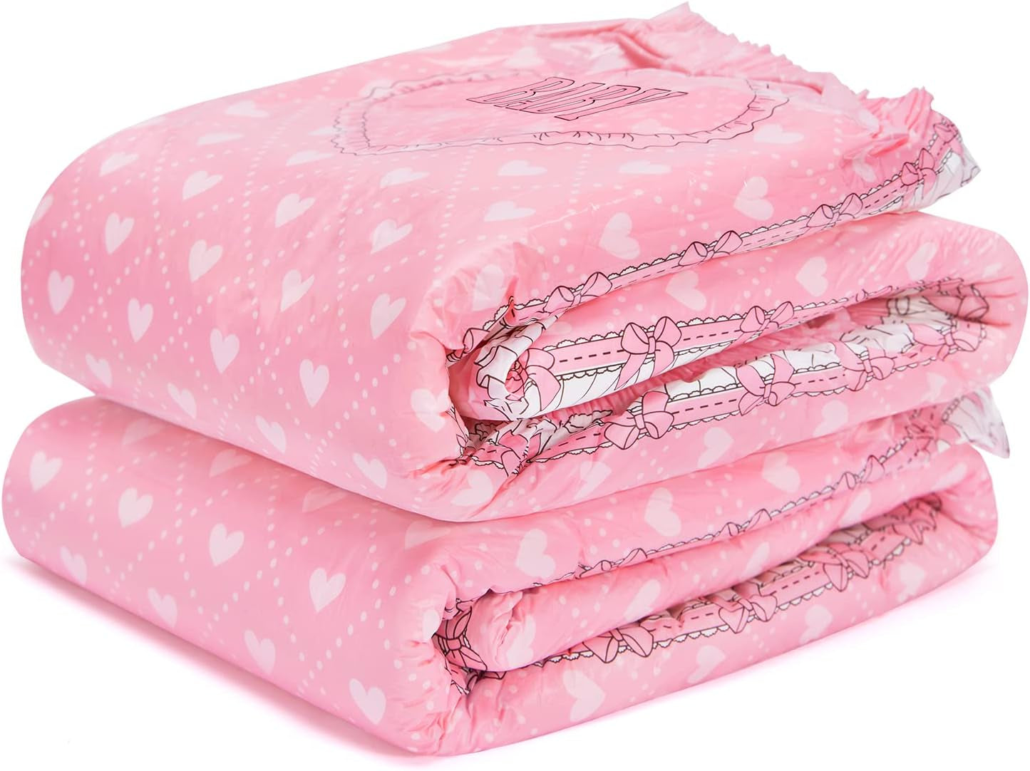 Pañales estampados para adultos, 5500-5800 ml, paquete de 2 - Blushing Baby (M)