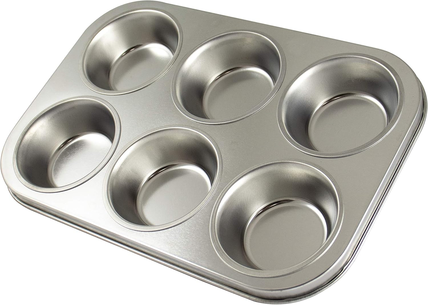 Zenker 62230 Bandeja Horno Cupcake/Muffin 6uds, Banda 29 X 19,5 X 3Cm, Línea Plata Moldes y bandejas Naty Shop