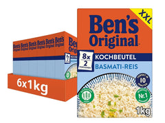 Ben's Original Arroz Basmati, hervir en bolsa durante 10 minutos, 6 paquetes (6 x 1 kg)