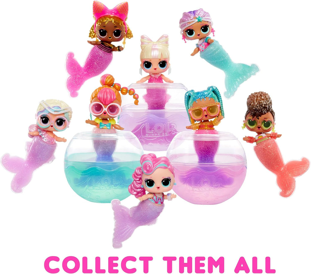 jajaja ¡Sorpresa! Mermaids Tots - Mini muñecas de moda con colas que cambian de color - Adecuadas para coleccionistas, niñas y niños de 4 años en adelante Naty Shop Dolls