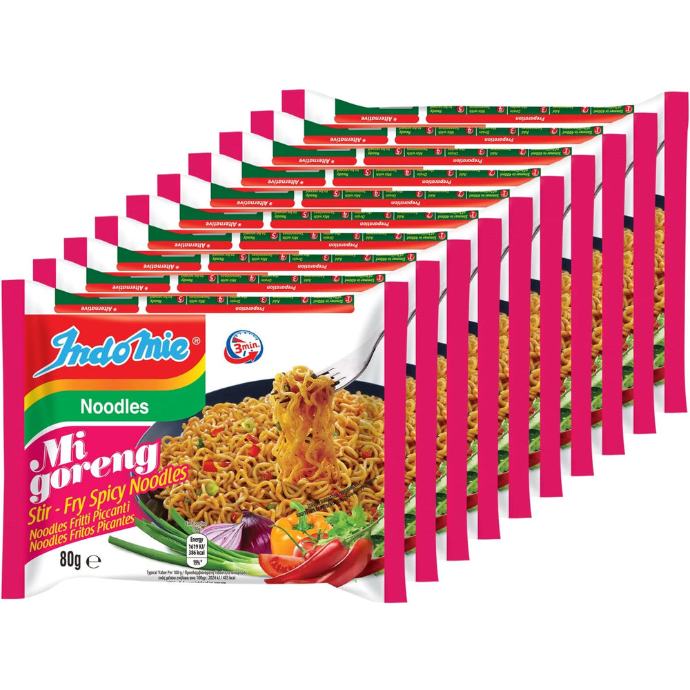 INDOMIE - Fideos instantáneos Mi Goreng - Paquete múltiple (40 x 80 g)