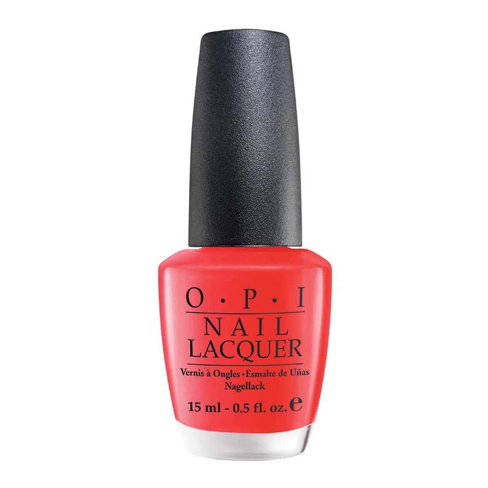 OPI Nail Lacquer en tonos de rojo y naranja - Esmalte de uñas de secado rápido, resistente a las astillas y de larga duración - dura hasta 7 días - con cepillo ProWide extra ancho