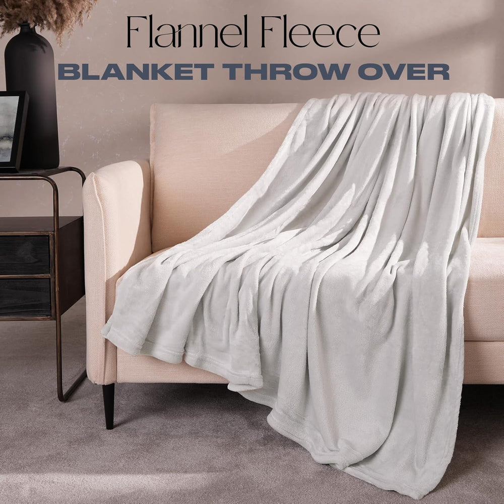 Colcha de forro polar ultrasuave de Brentford, gris plateado, doble grande - 150 x 200 cm Camas y mantas Beuche den Brentfords-Store