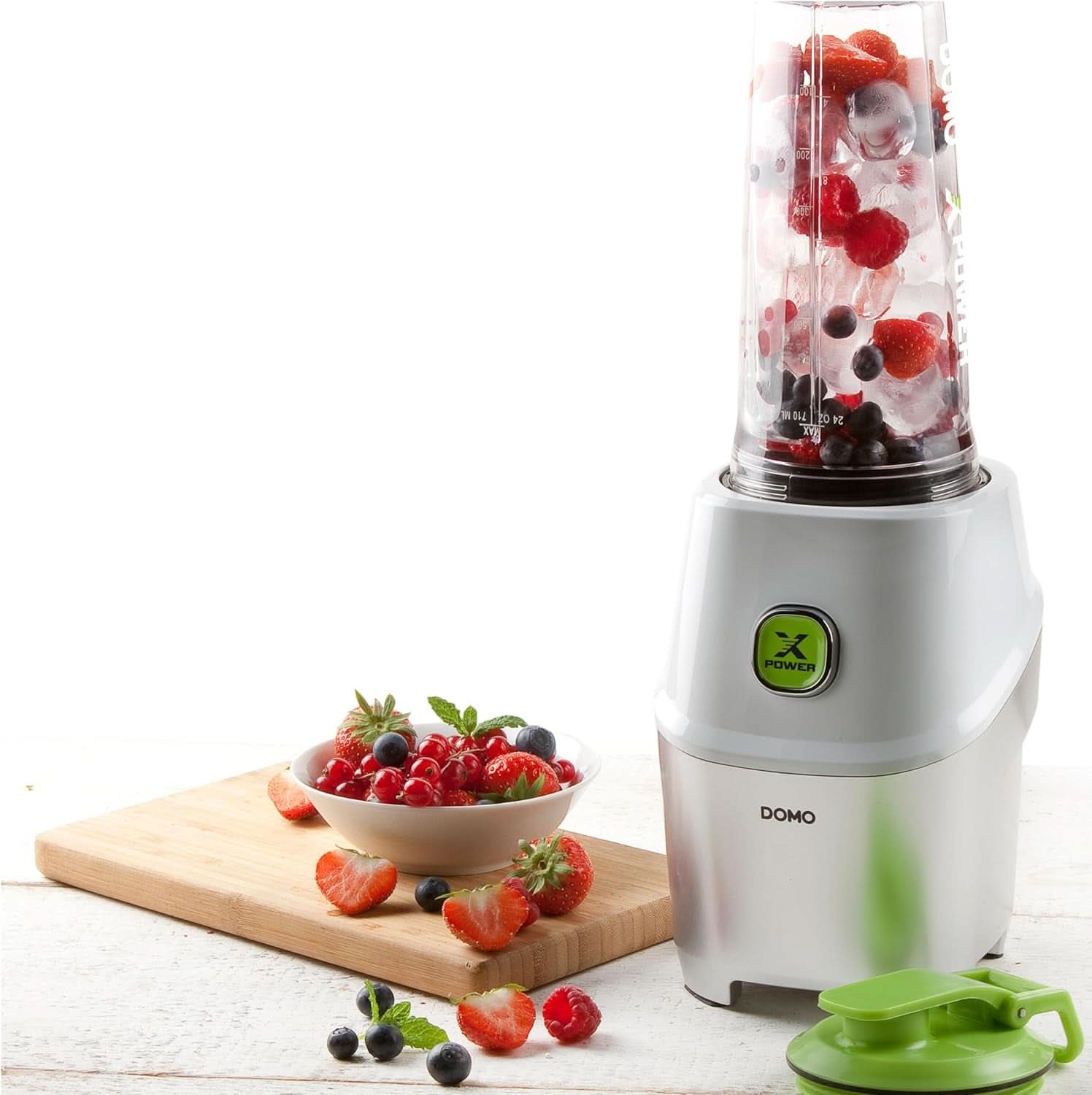 Powermixer Domo DO700BL con motor Starkem de 1000W - Mixen Direkt in Der Flasche, Weiß Mother and Child Naty Shop