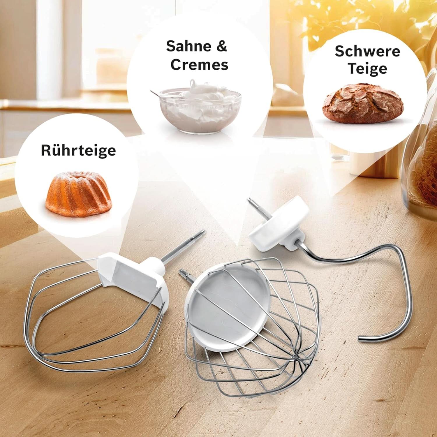 Bosch Küchenmaschine Serie 4 MUM56340, Schüssel 3,9 L, Batidora 1,25 L, Fleischwolf, Zitruspresse, Planetenrührwerk, Knethaken, Schlag-, Rührbesen, Durchlaufschnitzler, 3 Scheiben, 900 W, Silber/Grau Mother and Child Naty Shop