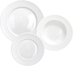 Margaret, serviciu de masă pentru 6 persoane, 18 piese, porțelan, alb Seturi vesela masa Naty Shop