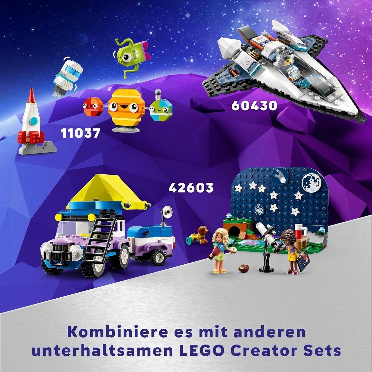LEGO Creator Juguete de Astronauta Espacial 3 en 1, Kit de Modelo de Perro y Nave Espacial para niños, Decoraciones para jardín de Infantes, Regalo Creativo para niños y niñas de 9 años 31152 Juegos de construcción Besuche den LEGO-Store