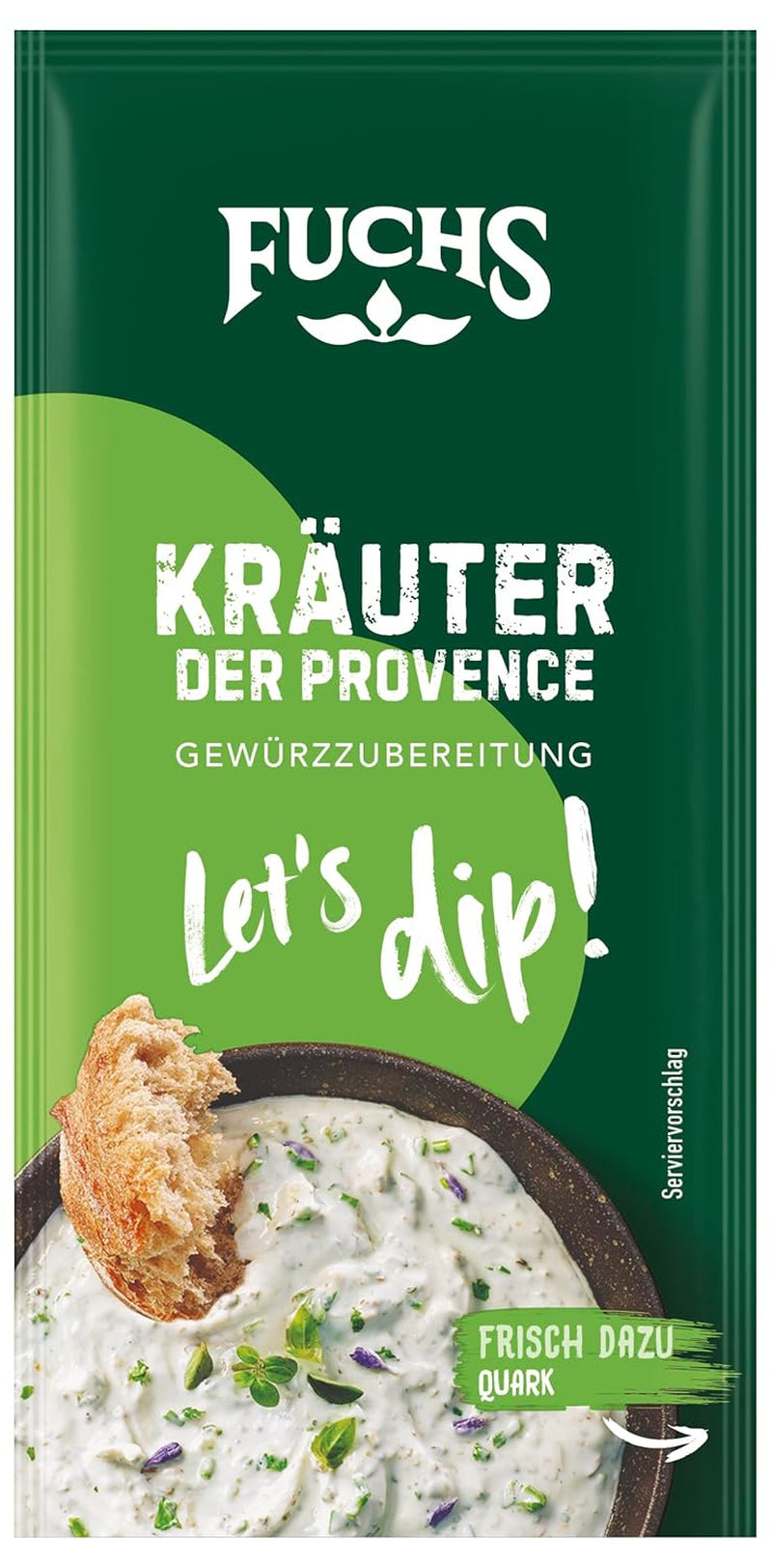 Fuchs Gewürze - ¡Vamos a sumergirnos! Kräuter der Provence Gewürzzubereitung, Gewürz für Kräuterquarkdip, 7,5 g en la bolsa