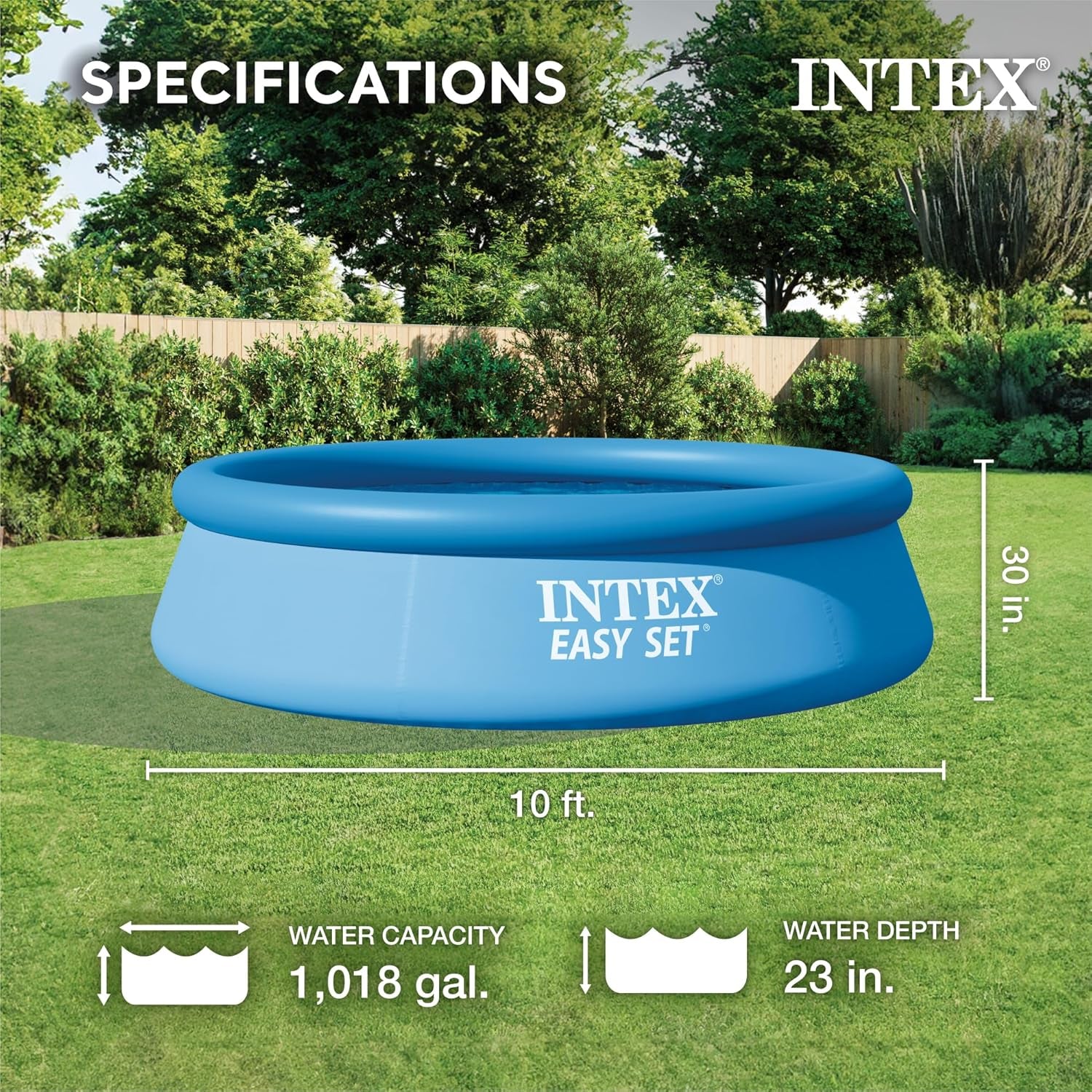Intex Easy Set Piscina elevada sobre suelo, 305 x 76 cm, azul, 28120NP