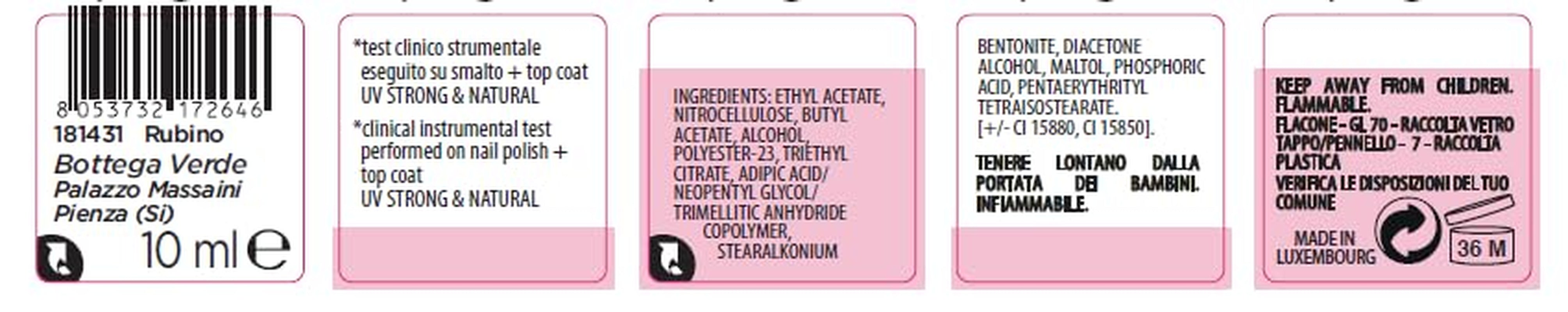 - Esmalte de uñas para 7 días, 10 ml, rojo rubí