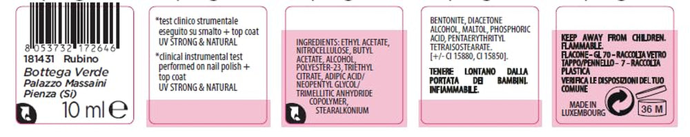 - Esmalte de uñas para 7 días, 10 ml, rojo rubí