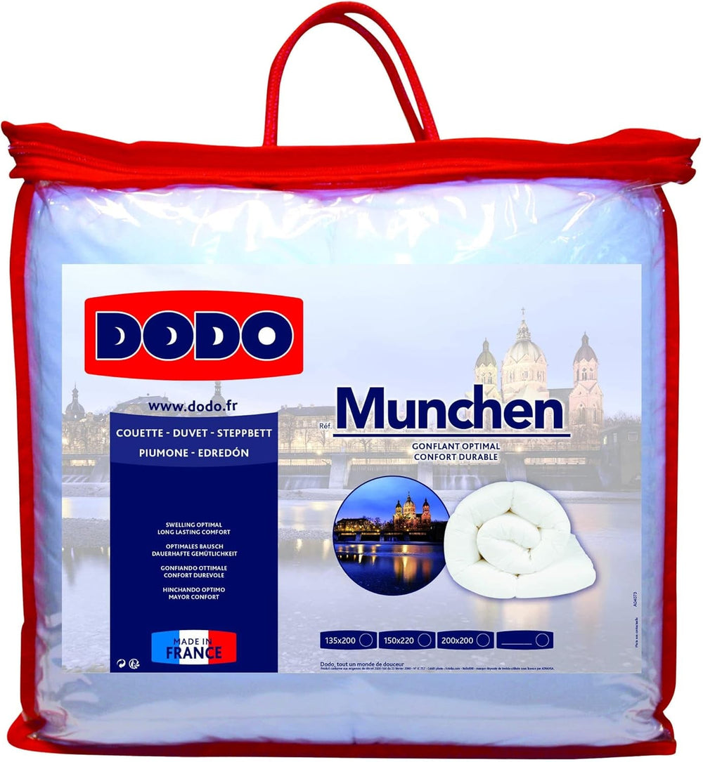 DODO Edredón Munich Basic, poliéster, blanco, 150X220 cm Edredones y edredones Naty Shop