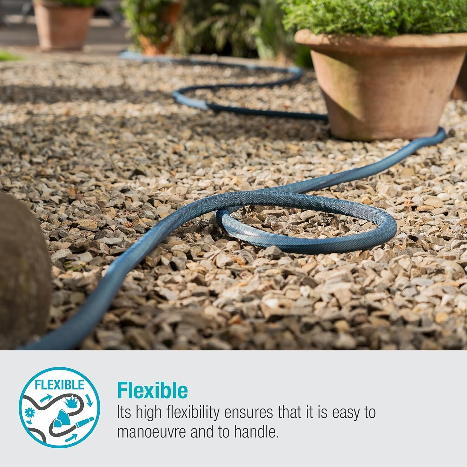 Set Gardena Liano Xtreme 3/4 inch, 20m: Furtun de grădină extrem de robust din material textil, cu furtun interior din PVC, ușor, rezistent la intemperii (18480-20)