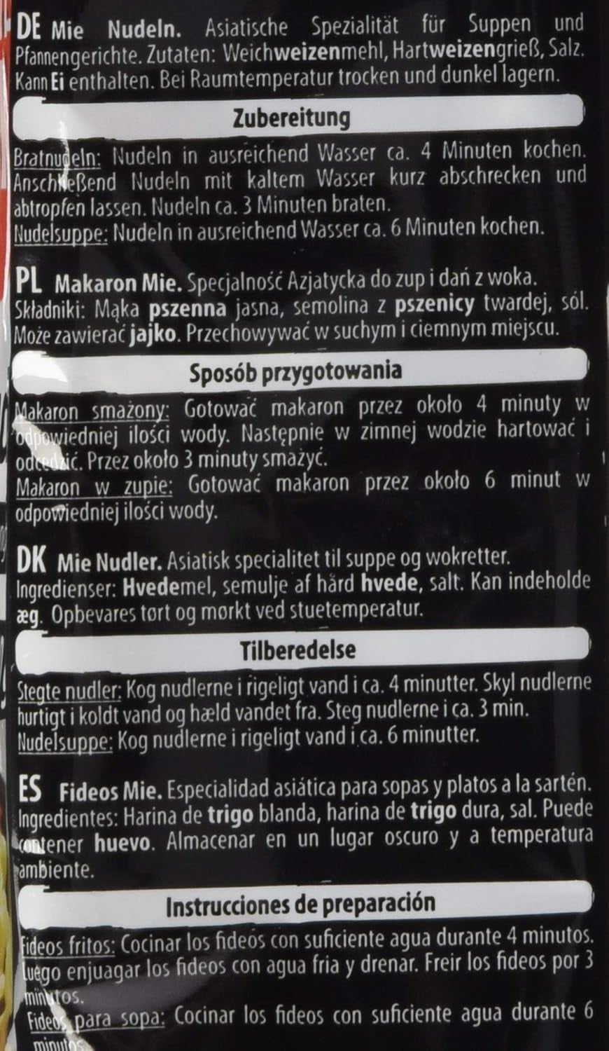 BONASIA Mie Noodle, sin Ei, 250 g