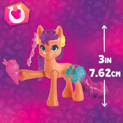 My Little Pony – Descoperă-ți poneiul Sparkle: Beauty Mark Magic Sunny Starscout, ponei de la copită la inimă 7,5 cm, vârste 5+, F5250, Multicolor