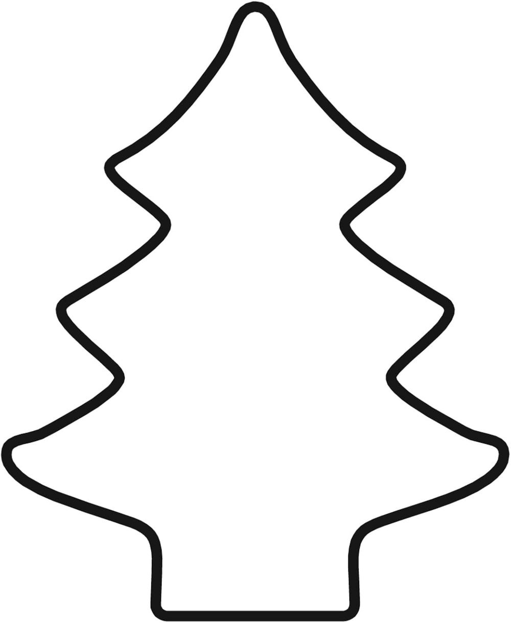 Formă de turtă dulce originală Kaiser, formă de brad de Crăciun, 13 x 9 x 2,5 cm, oțel inoxidabil, tăiere ușoară și precisă, manevrare sigură și confortabilă, negru