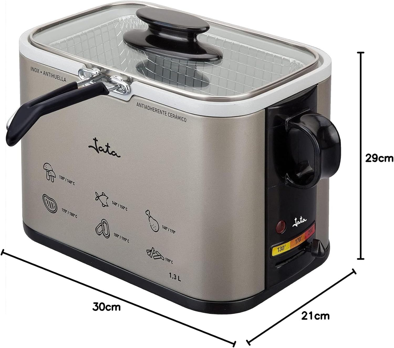 Tamaño FR326E - Freidora, 1000 Watts, 1.3 Litros Naty Shop Electrodomésticos