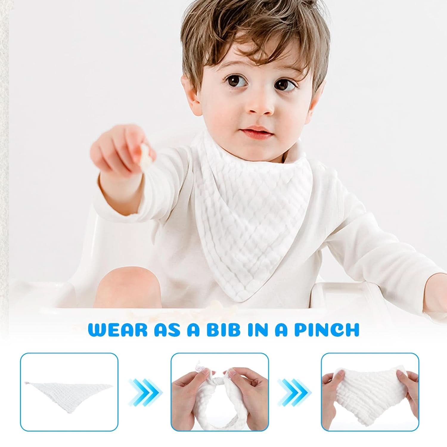 EXTSUD toallitas bebe, pack de 10 toallitas bebe muselina Madre e Niño Naty Shop