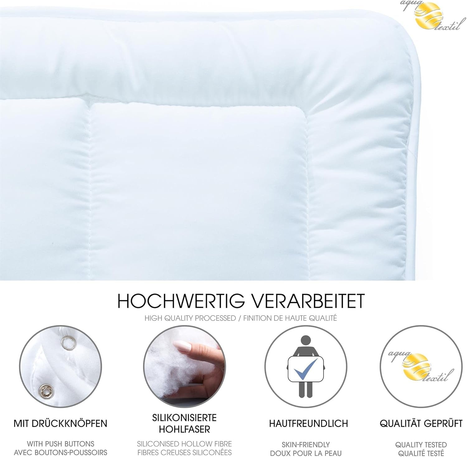 Aqua-Textil Juego Soft Touch Infantil Edredón 100 X 135 Cm 250G y 350G con almohada 40 X 60 Cm Edredón 150G 4 Estaciones Climatizador Oeko-Tex Edredones y edredones Naty Shop