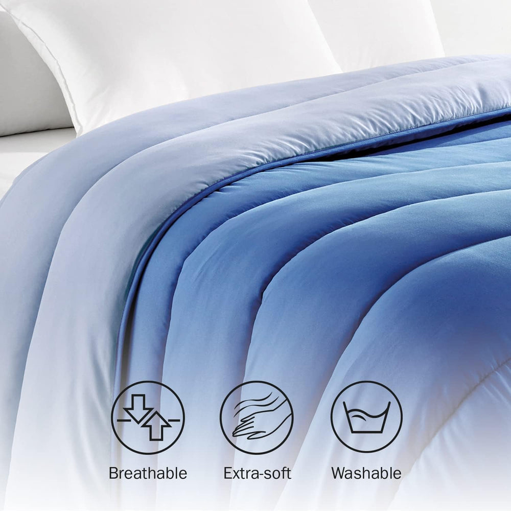 Pikolin Home - Edredón Reversible 300 G - Relleno Nórdico Bicolor - Para cama 100/105 - Relleno de plumas, Cálido, Transpirable, Gris claro/Gris natural, 180 X 220 Cm Edredones y edredones Naty Shop