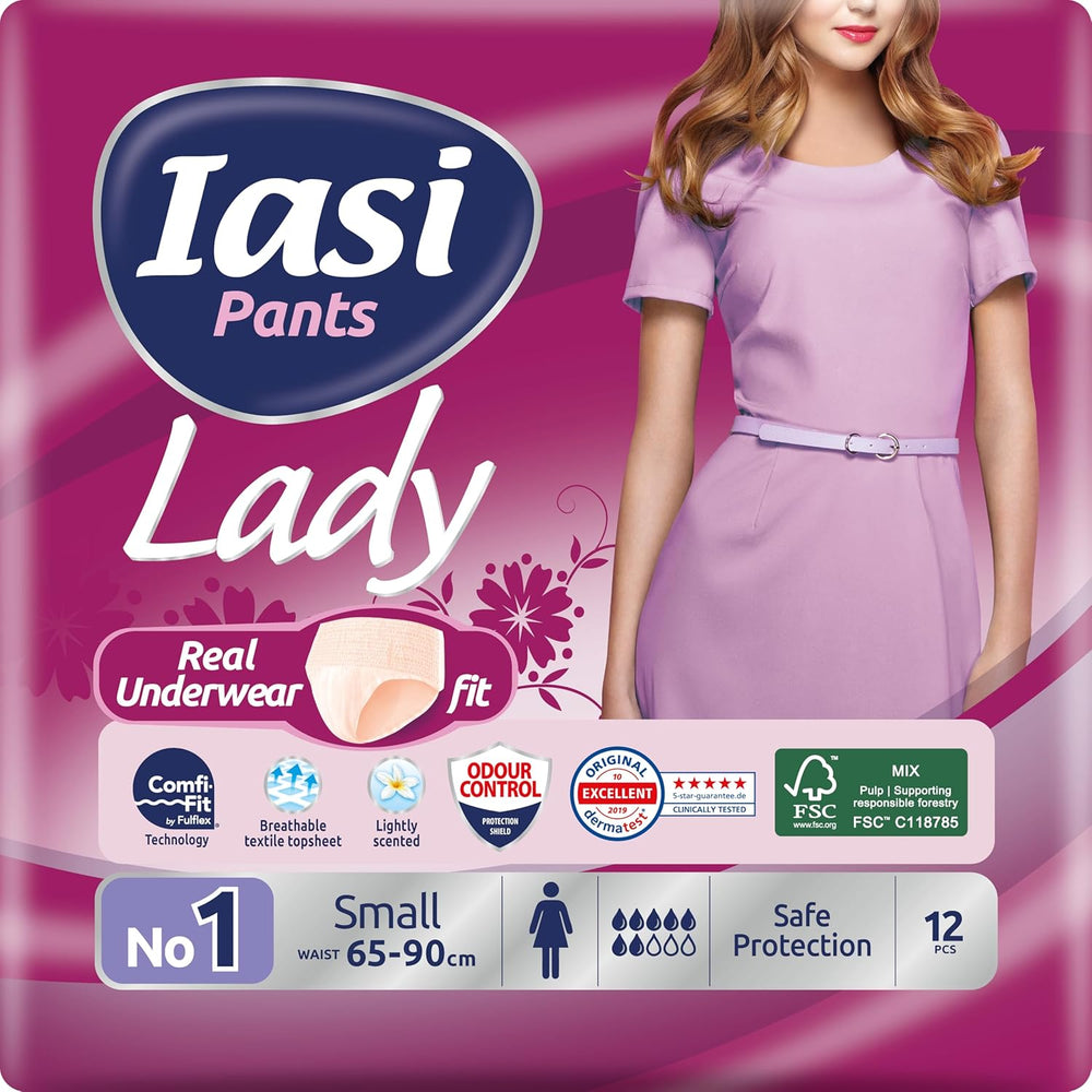 LADY Pants 48 Pantalones Desechables para Incontinencia Urinaria Absorbencia Talla Grande S para Mujer 48 Piezas