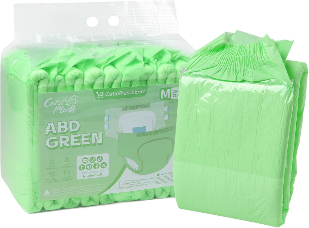 CutiePlusU Pañales para adultos, paquete de 10 bragas desechables para incontinencia con trabillas para mujeres y hombres, máxima absorbencia durante la noche - amarillo (tamaño mediano 71-96 cm)