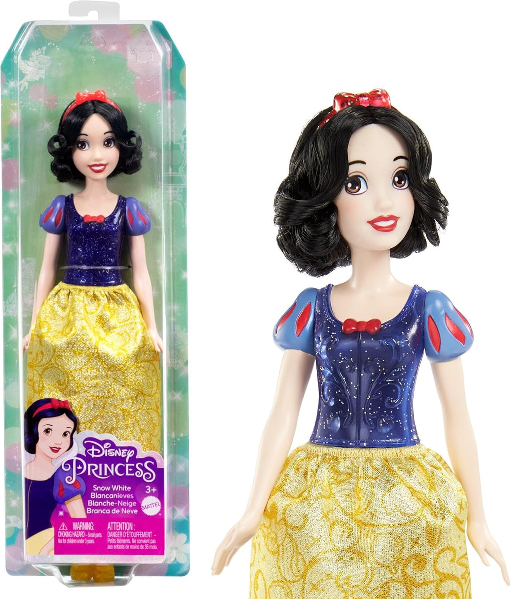 Mattel Disney Princess Toy, păpușă mobilă Albă ca Zăpada, cu haine strălucitoare și accesorii, inspirată de filmul Disney, cadou pentru copii, HLW08 Papusi Naty Shop Bentiță de păr