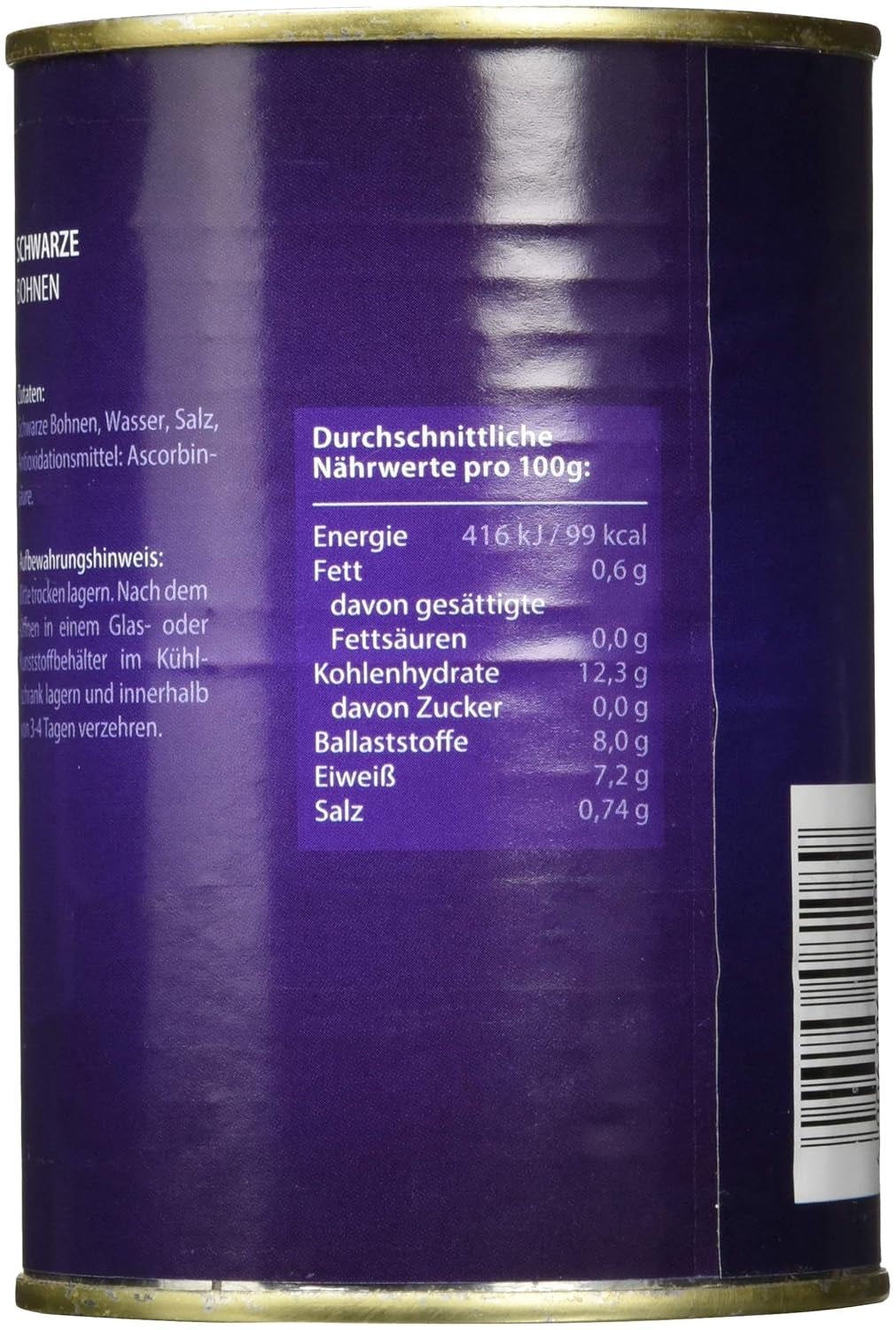 Fasole neagră, pachet de 12 (12 x 425 ml)