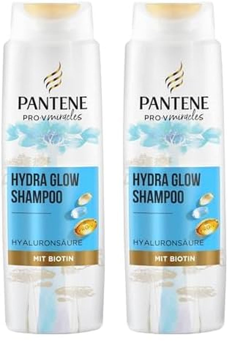 Pantene Pro-V Hydra Glow Champú Hidratante con Biotina para Cabello Seco y Dañado Pantene Ducha y Baño 2 x 250ml