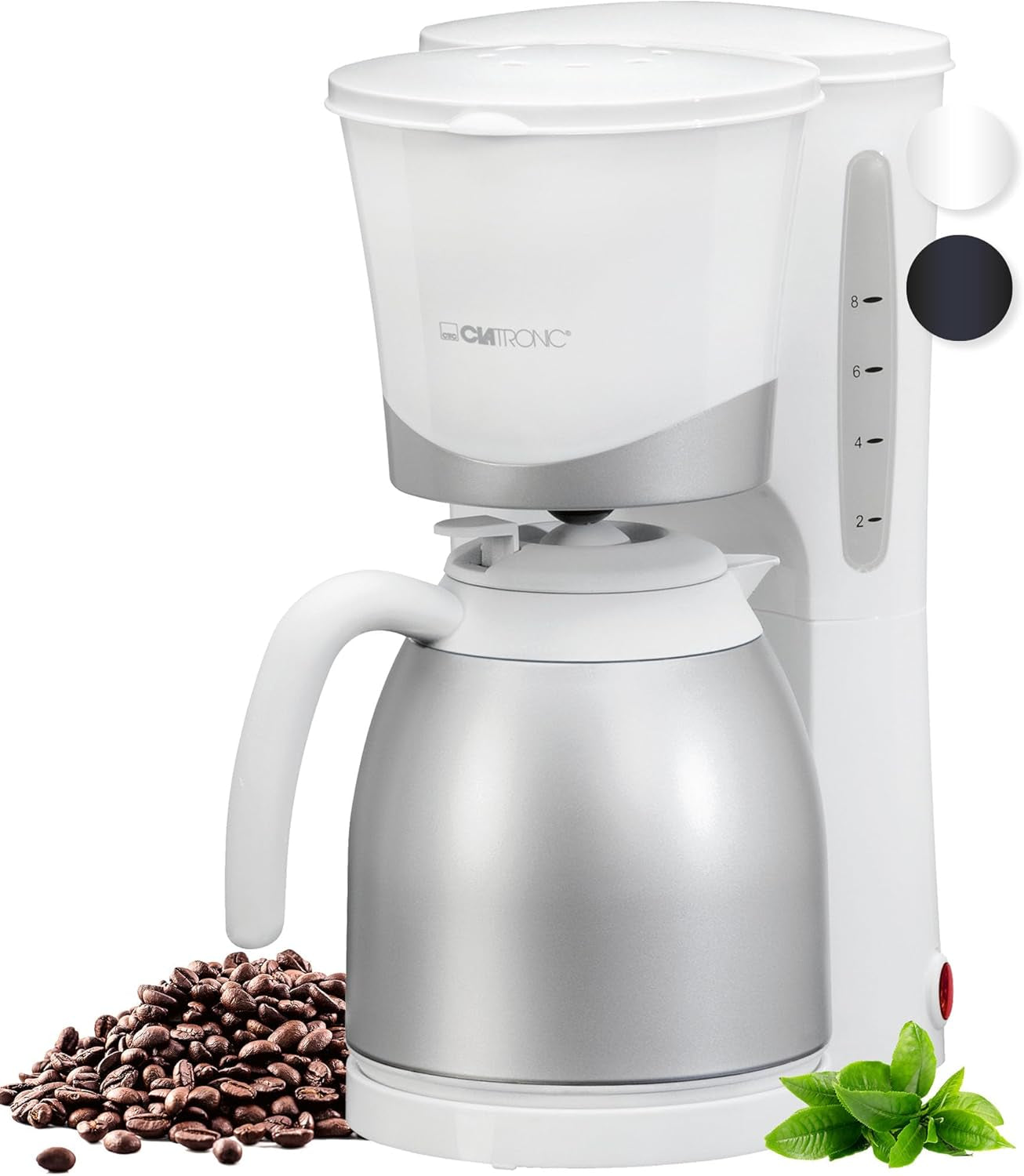Cafetieră Clatronic® cu termos | pentru 8-10 cești de cafea | fără pierderi de temperatură | cafetieră cu filtru | 1 litru | Espressor | Cafetieră cu filtru cu termos | KA 3327 negru