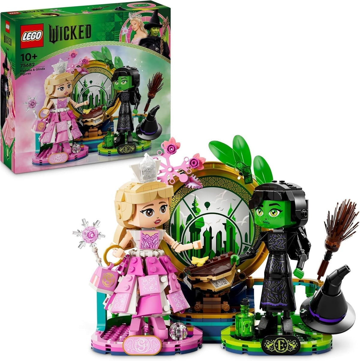LEGO Wicked Elphaba y Glinda Dolls - Juguete de figuras coleccionables de las Brujas de Oz - Regalo creativo para niñas mayores de 10 años y fanáticos del cine - 75682 Juegos de construcción Besuche den LEGO-Store Default Title