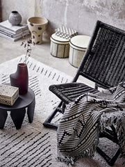 Bloomingville colcha negra, algodón, 160cm Bloomingville Beds and Blankets