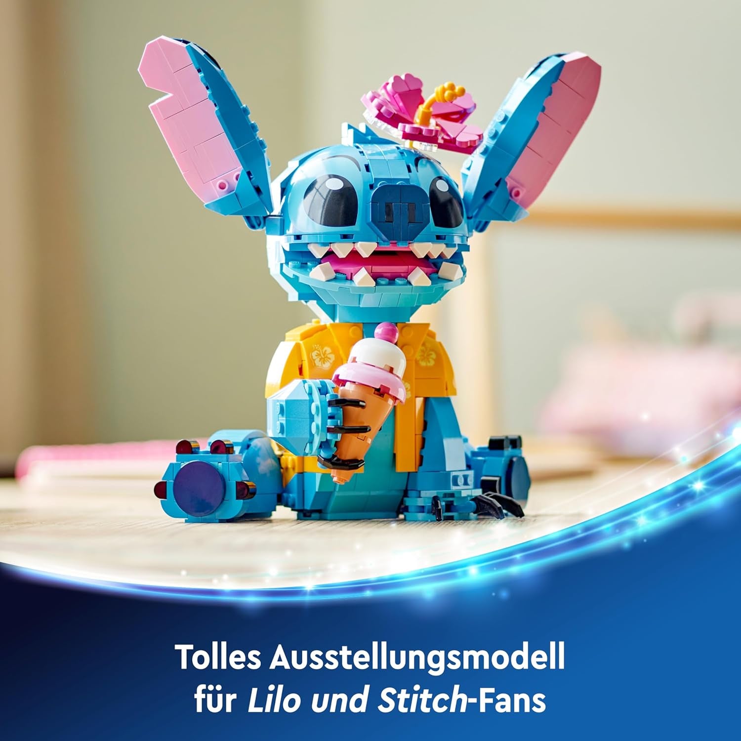 Lego | Disney Stitch Spielzeug - Figur zum Spielen und Sammeln mit Einer Eistüte und Einer decorativoen Blume - Geschenk für Mädchen, Jungen und Lilo & Stitch Filmfans ab 9 Jahren - 43249