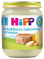 Preparados de carne hipp, preparado de ternera con verduras Madre e Hijo Naty Shop 125 gramos Ternera/verduras