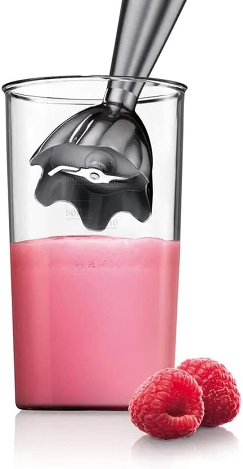 Braun Stabmixer MQ 3000 Smoothie+ - Multiquick 3 Pürierstab Mit Edelstahl Mixfuß, 700 Watt, Inkl 600 Ml Mixbecher, Weiß/Blau Kitchen Naty Shop