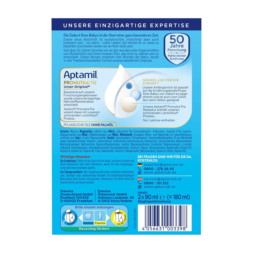Aptamil Pronutra-ADVANCE PRE, bebible, 4x2x90ml (Packung mit 4)