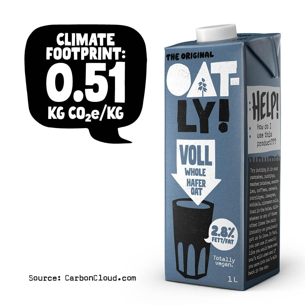 Oatly Haferdrink 2,8% Fett - Paquete con 6 (6 x 1 Litro)