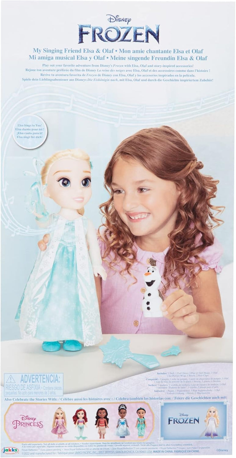 Disney Die Eiskönigin - Frozen - Singende ELSA Puppe 35 cm, singt „Let It Go“, inklusive Zubehör für zusätzlichen Spielspaß, perfekt Mädchen ab 3 Jahren, 225306, Türkis