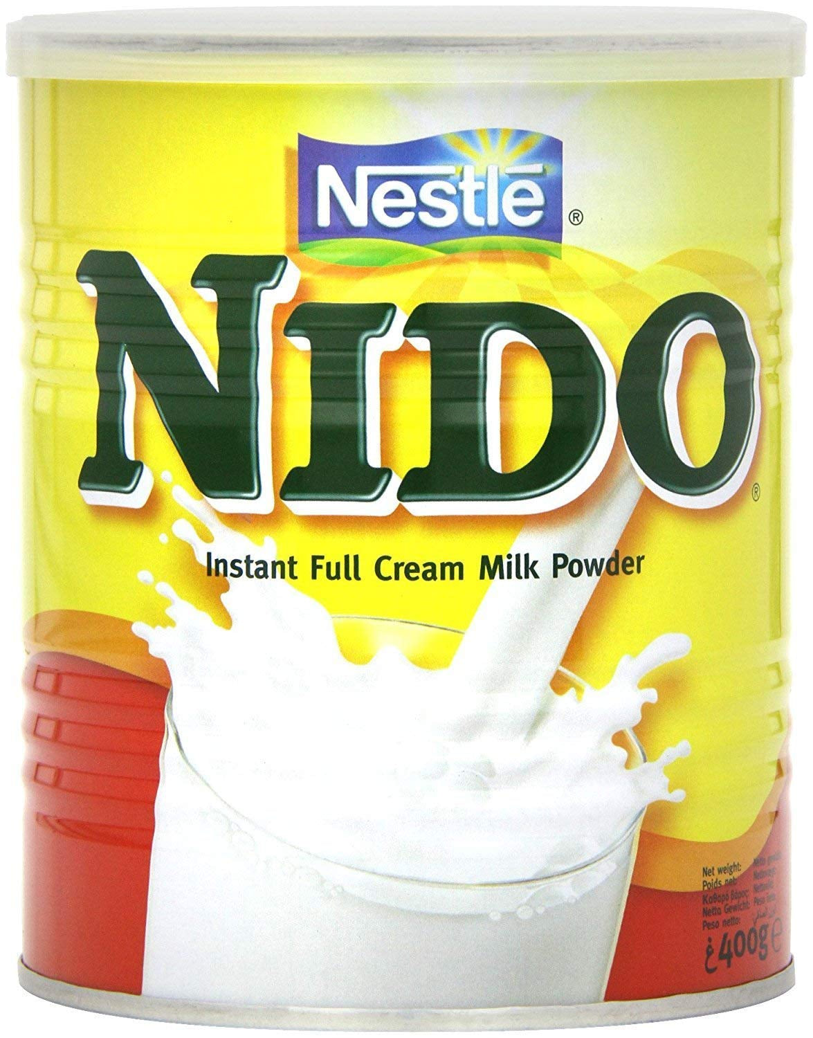 Nestlé Nido Vollmilchpulver - Crema instantánea para café y té con ingredientes vitamínicos y minerales y sin compromisos de conservación o colores - Dosis de 400 g