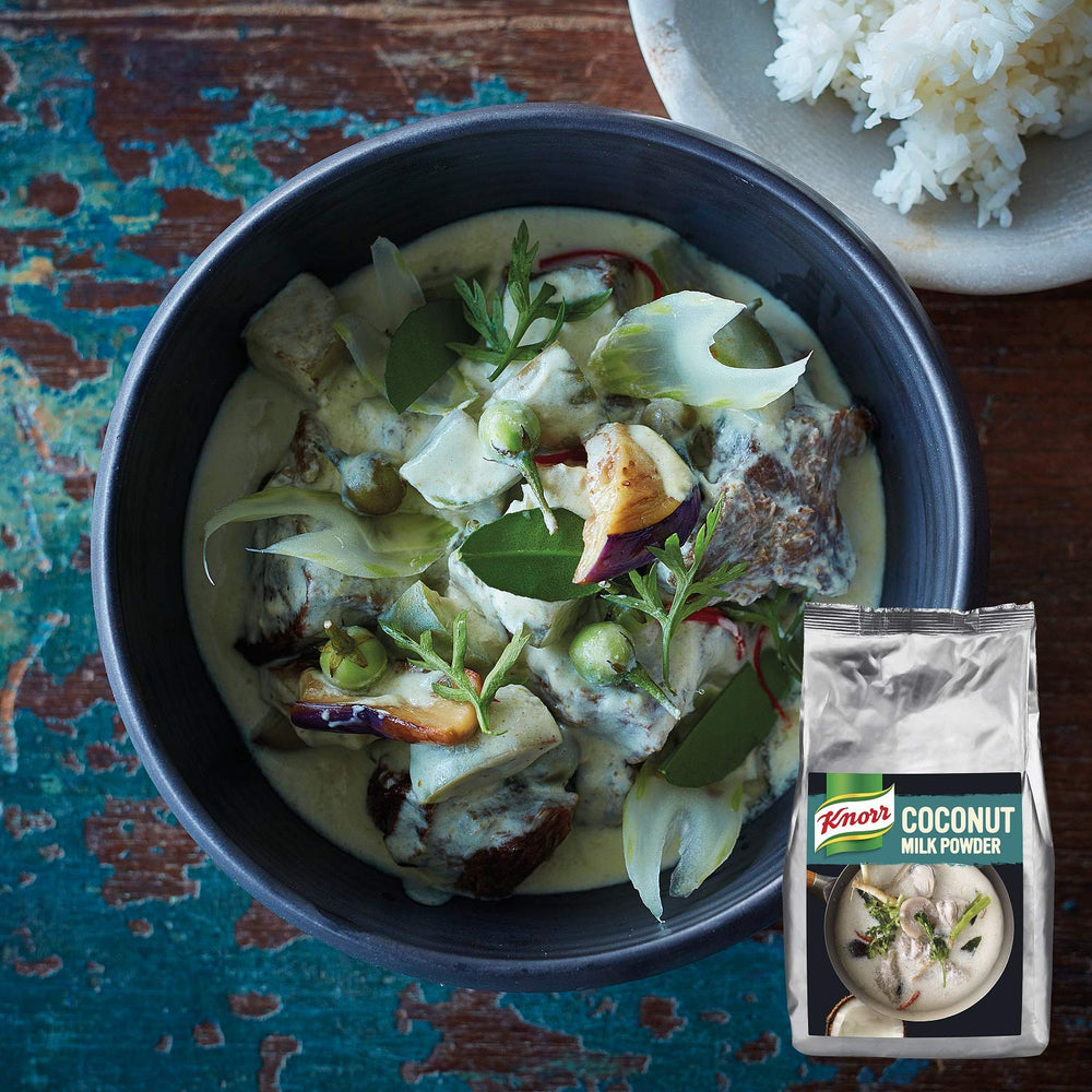 Knorr Kokosmilch Pulver (leche en polvo con 20 frischen Kokosnüssen, ergibt 6,6 litros Kokosmilch) 1er paquete (1 x 1 kg)