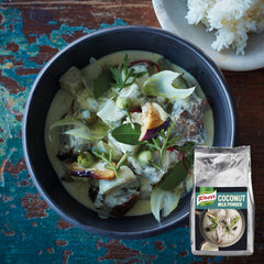 Knorr Kokosmilch Pulver (leche en polvo con 20 frischen Kokosnüssen, ergibt 6,6 litros Kokosmilch) 1er paquete (1 x 1 kg)