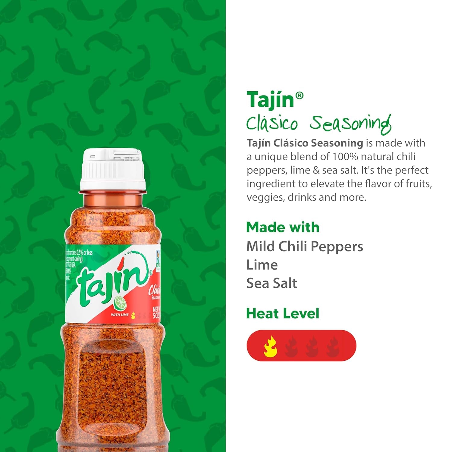 Condimento de frutas y bocadillos Tajin, 5.0 oz por Tajin [Alimentos]