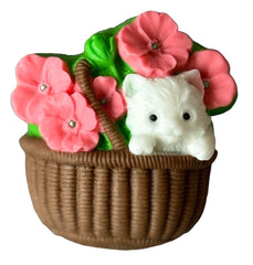 Decoratiune comestibila din zahar, Cosulet Decoratiuni din Pasta de Zahar Nati Shop