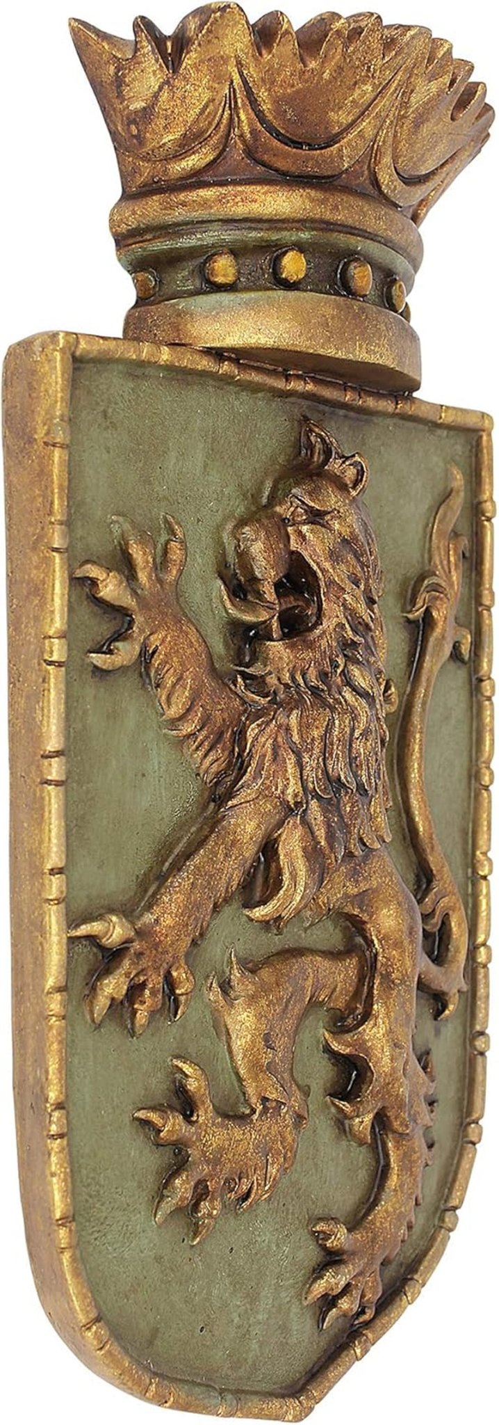 Design Toscano Scut medieval Leu vertical, sculptură murală Statuete si sculpturi Naty Shop