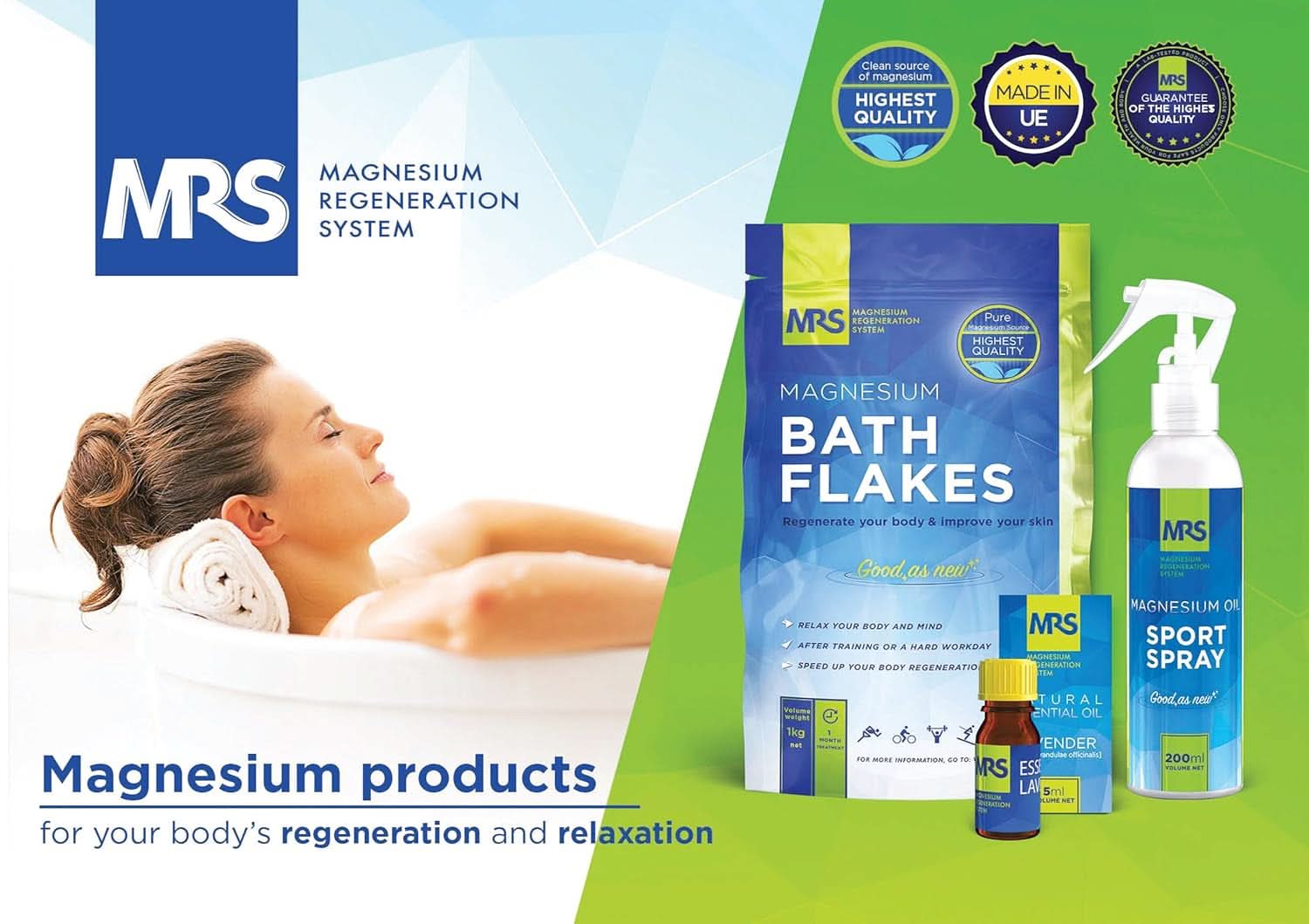 MRS Copos de Cloruro de Magnesio 100% natural - Sales de baño ideales para pediluvio, baño completo y contra la carencia de magnesio - 4 Kg Ducha y Baño Naty Shop