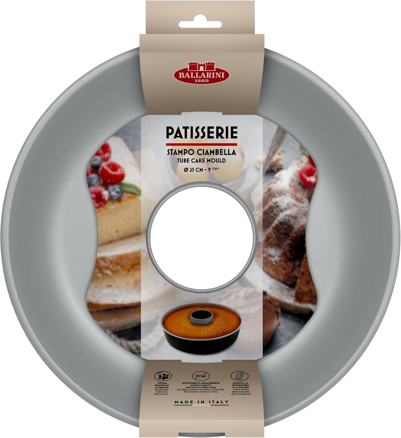 Ballarini, Molde para hornear, varios modelos Moldes y bandejas para hornear Naty Shop Molde Donut Gris 25 cm