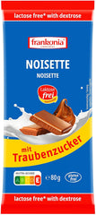 Frankonia Noisette con chocolate y dextrosa, sin lactosa y sin gluten, 80 gramos